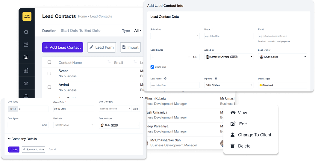 Add Manage Leads