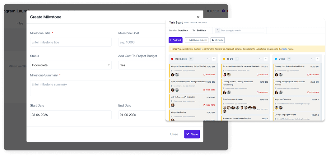 Assign Milestones and Track Progress