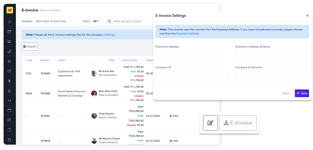E Invoicing