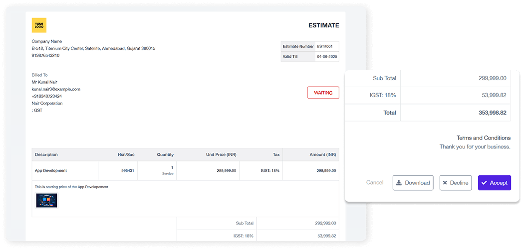 Estimates client