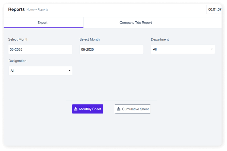 Export Payroll Reports