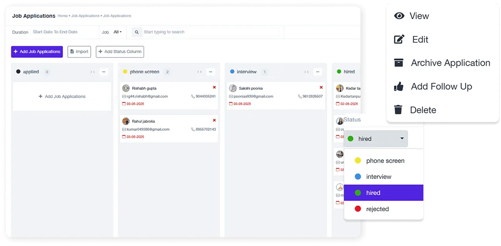 Recruit Management | Workway.pro Job Application Management