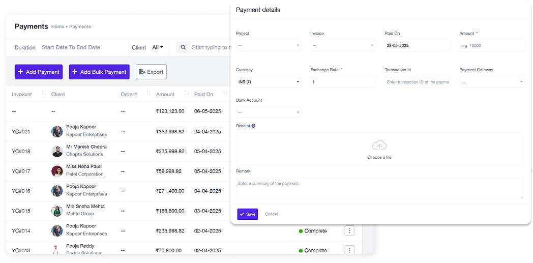 Payments