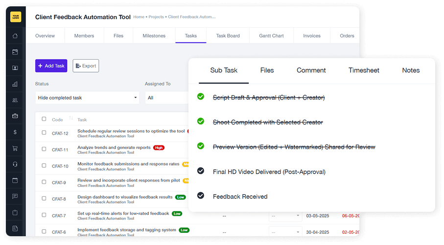 Professional Client View