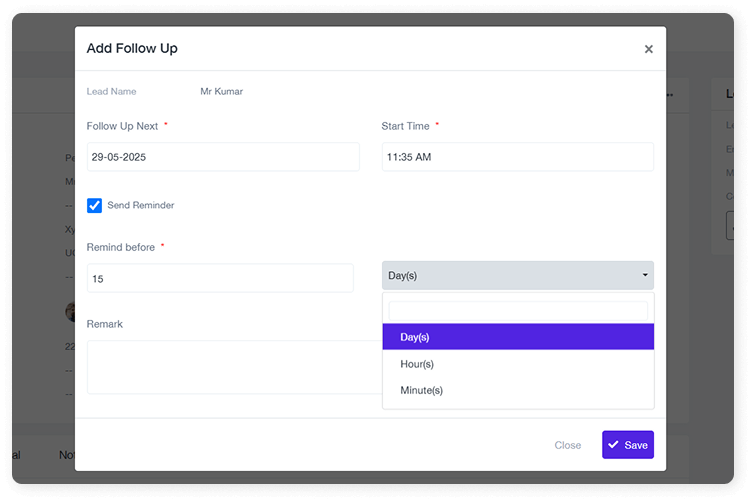 Reminders Follow ups